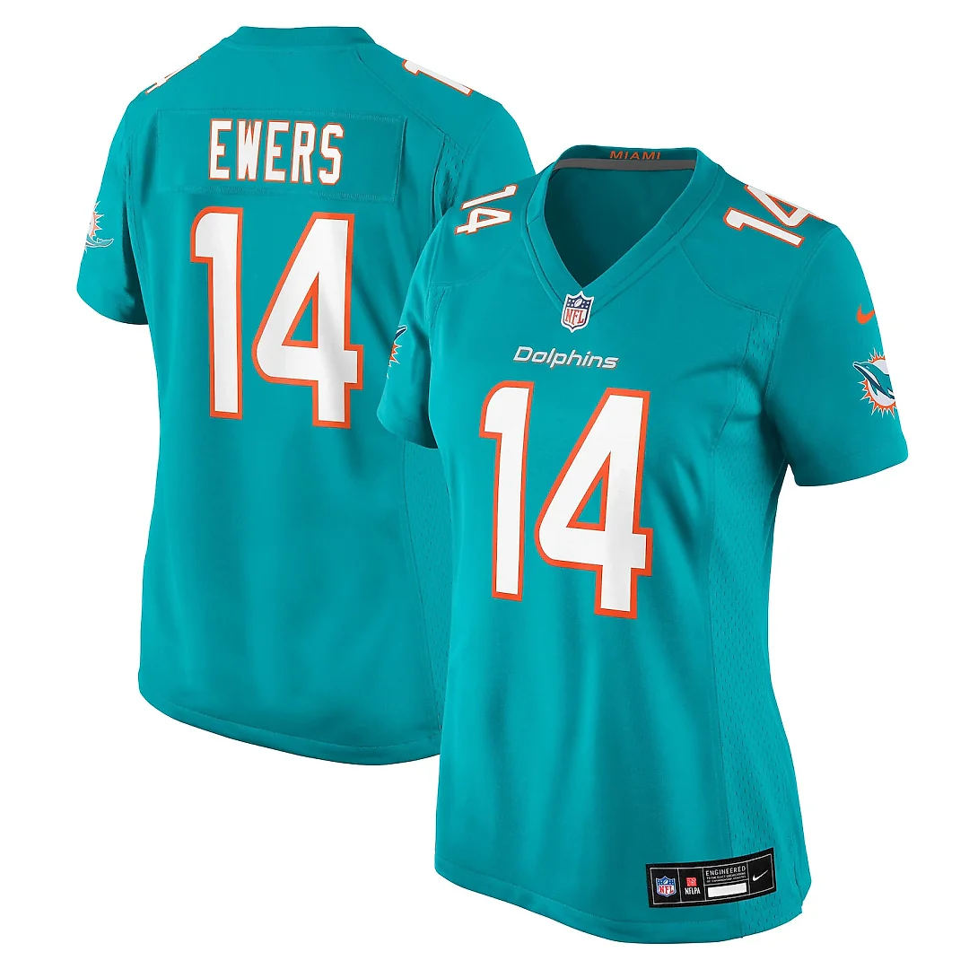 Zennovawear Quinn Ewers Miami Dolphins Women's Team Game Jersey - Aqua
