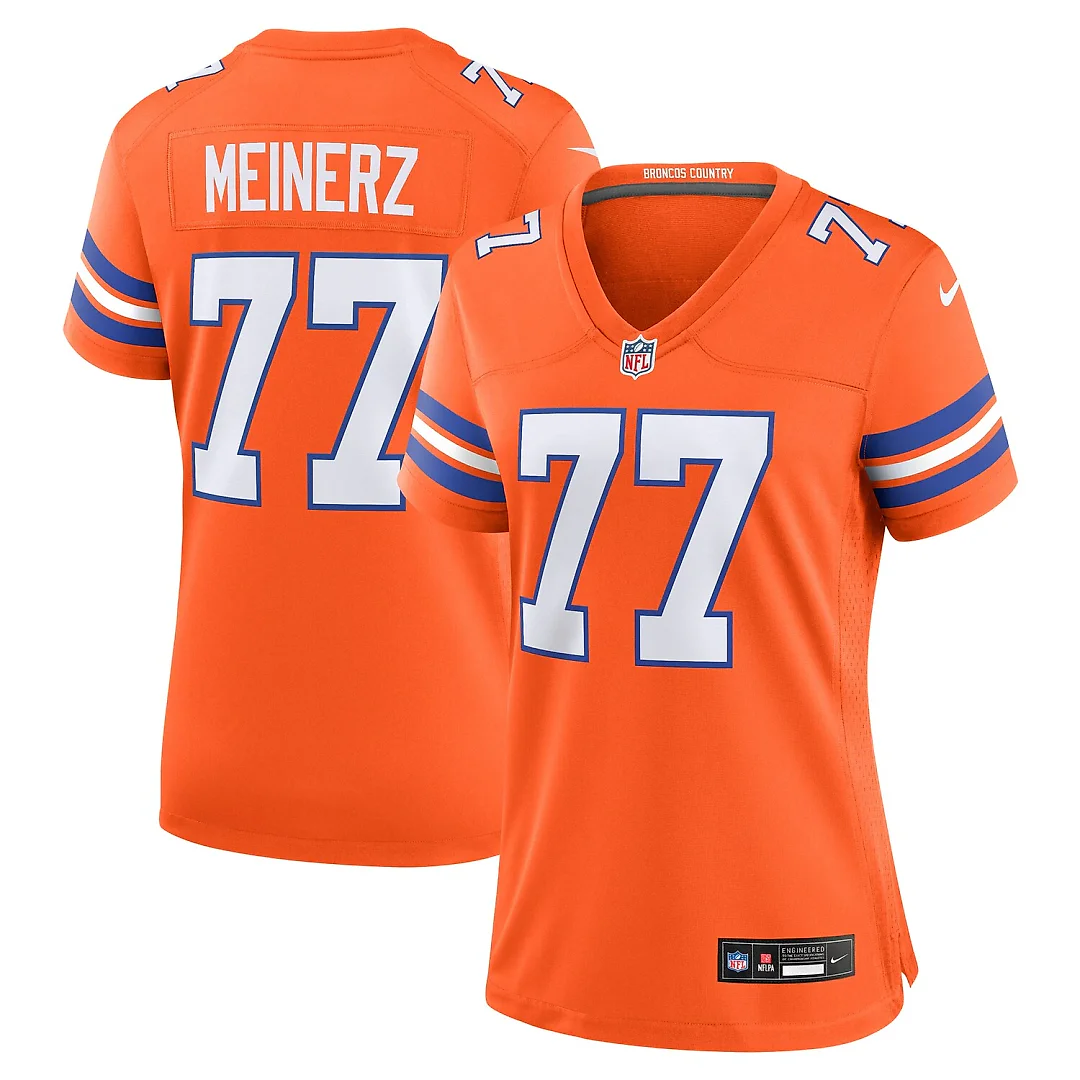 Zennovawear Quinn Meinerz Denver Broncos Women's Mile High Collection 1977 Throwback Player Game Jersey - Orange