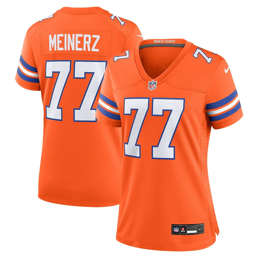 Zennovawear Quinn Meinerz Denver Broncos Women's Mile High Collection 1977 Throwback Player Game Jersey - Orange