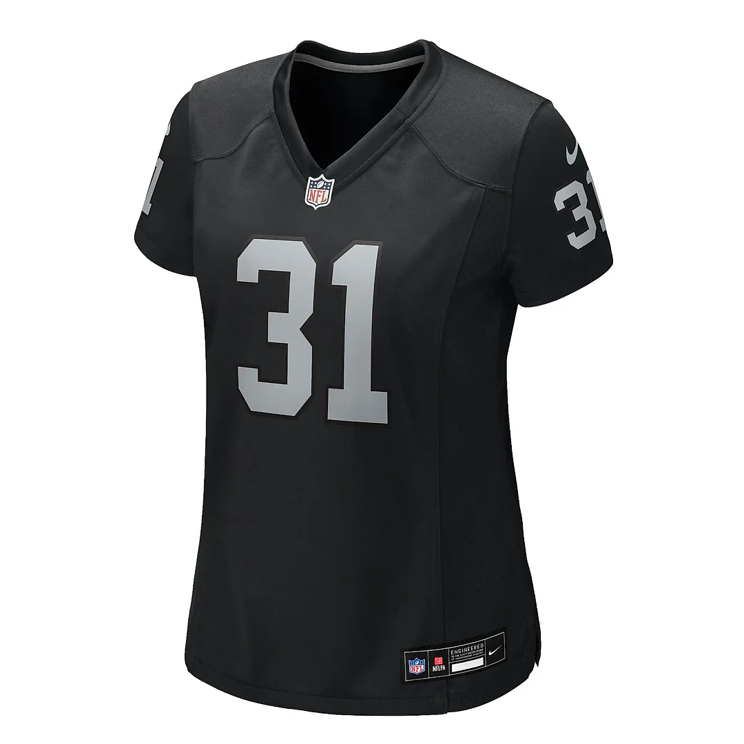 Zennovawear Raheem Mostert Las Vegas Raiders Women's Team Game Jersey - Black