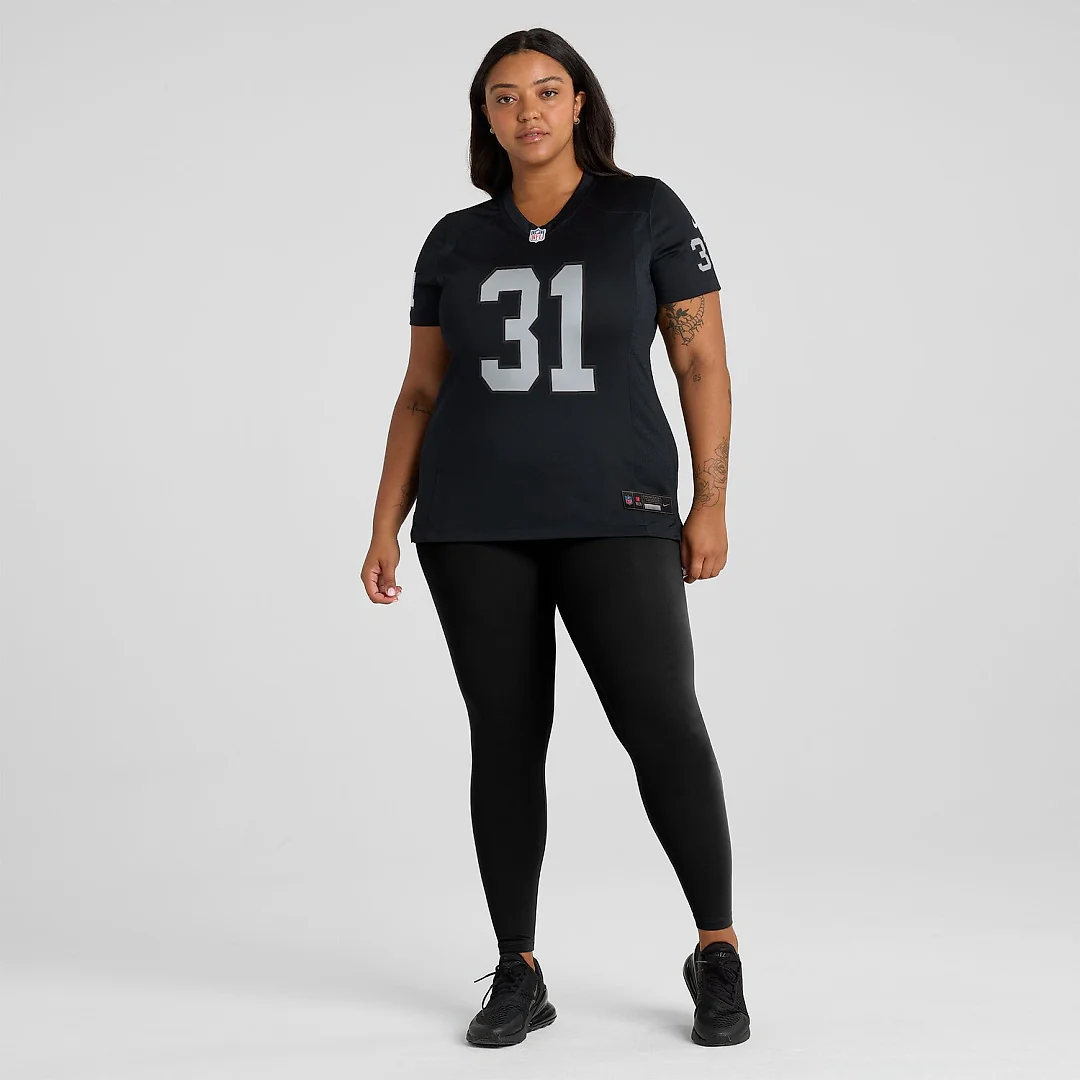 Zennovawear Raheem Mostert Las Vegas Raiders Women's Team Game Jersey - Black