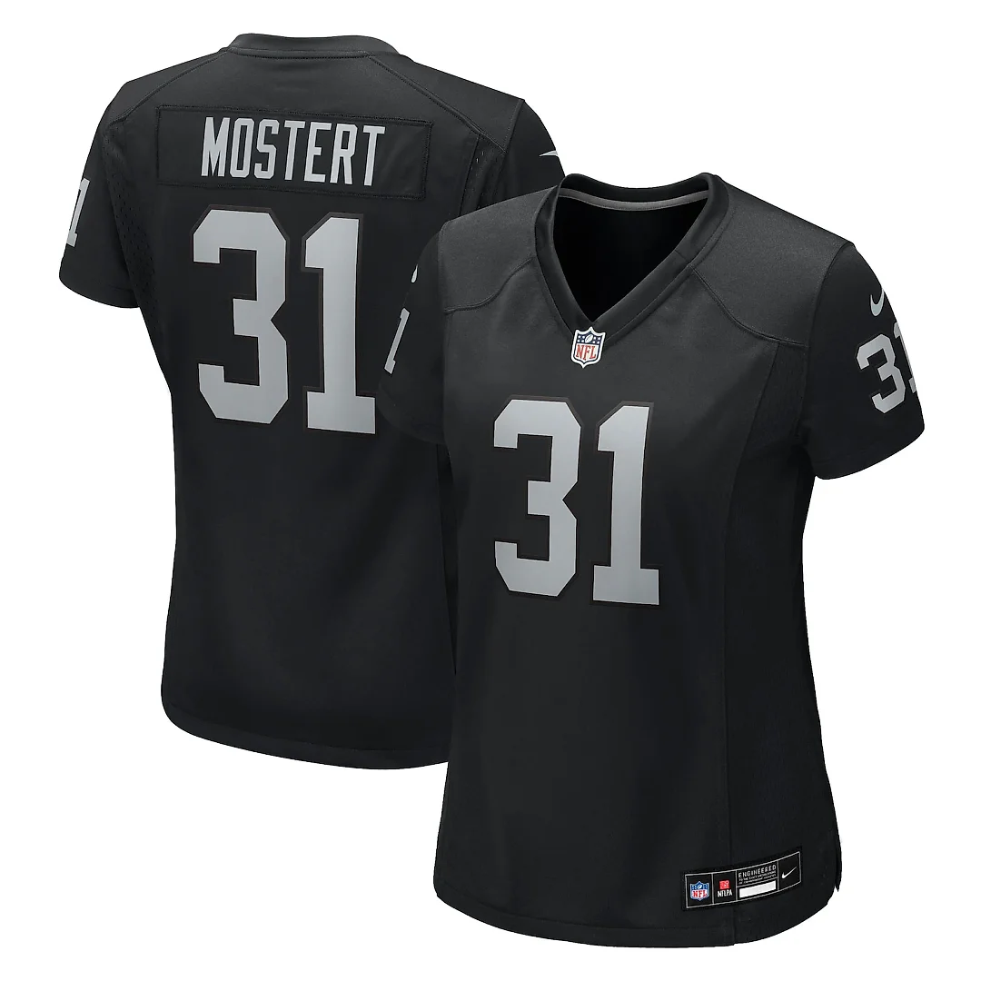 Zennovawear Raheem Mostert Las Vegas Raiders Women's Team Game Jersey - Black