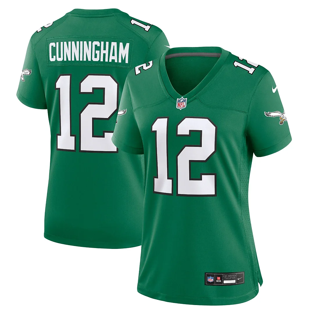 Zennovawear Randall Cunningham Philadelphia Eagles Women's Alternate Game Jersey - Kelly Green