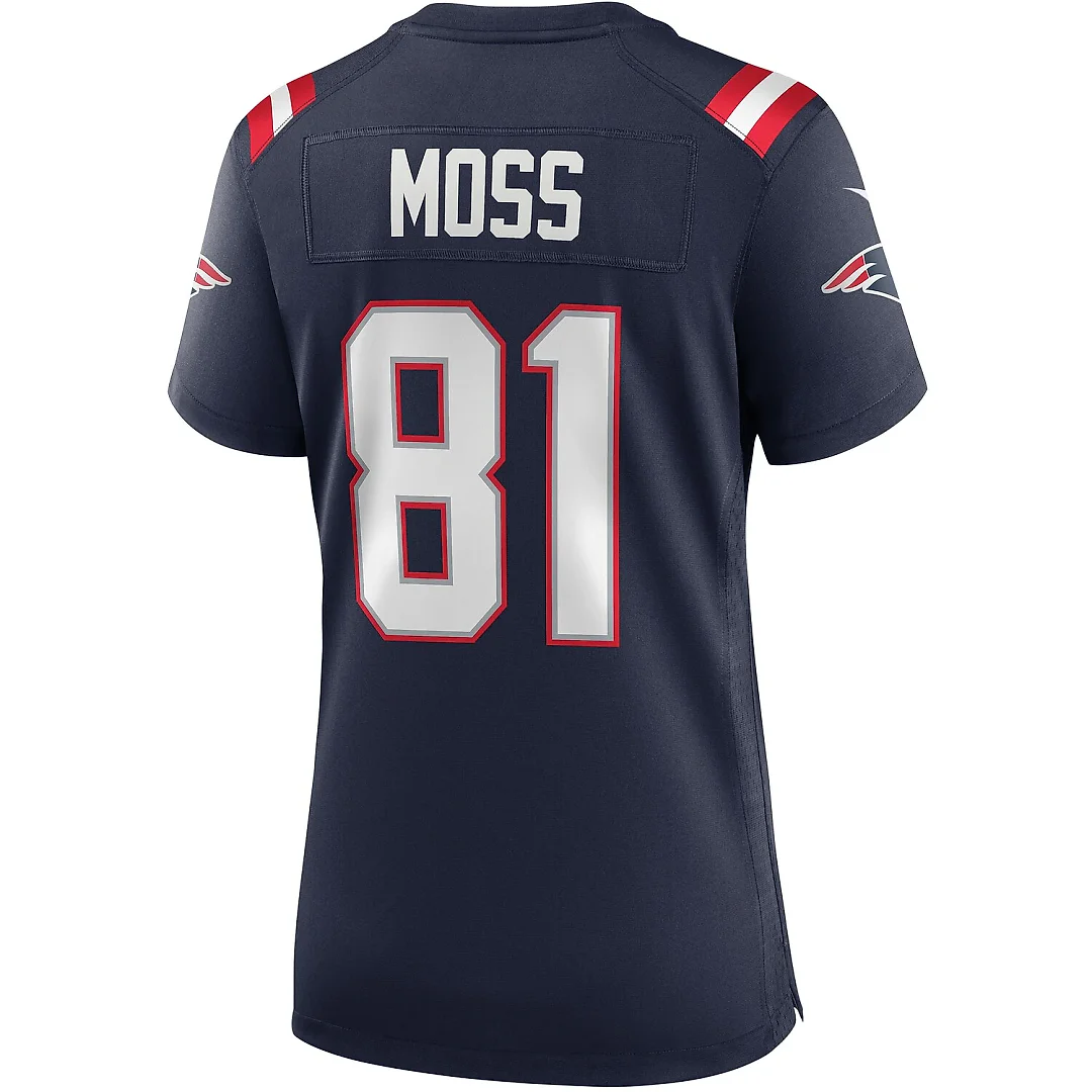 Zennovawear Randy Moss New England Patriots Women's Game Retired Player Jersey - Navy