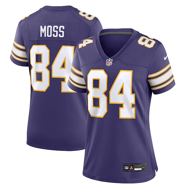 Zennovawear Randy Moss Minnesota Vikings Women's Classic Retired Player Game Jersey - Purple