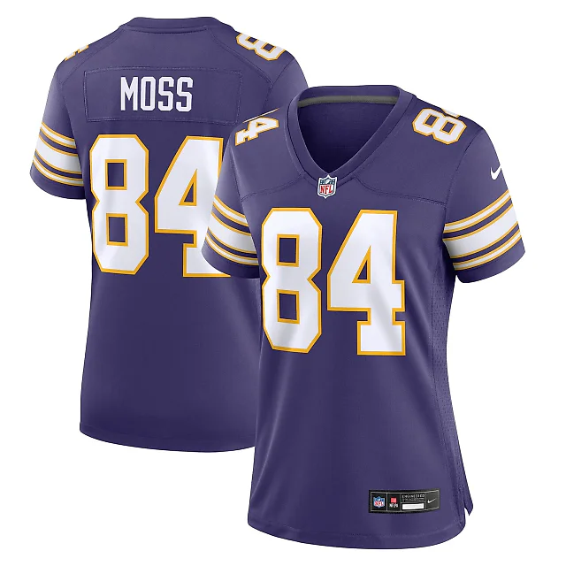 Zennovawear Randy Moss Minnesota Vikings Women's Classic Retired Player Game Jersey - Purple