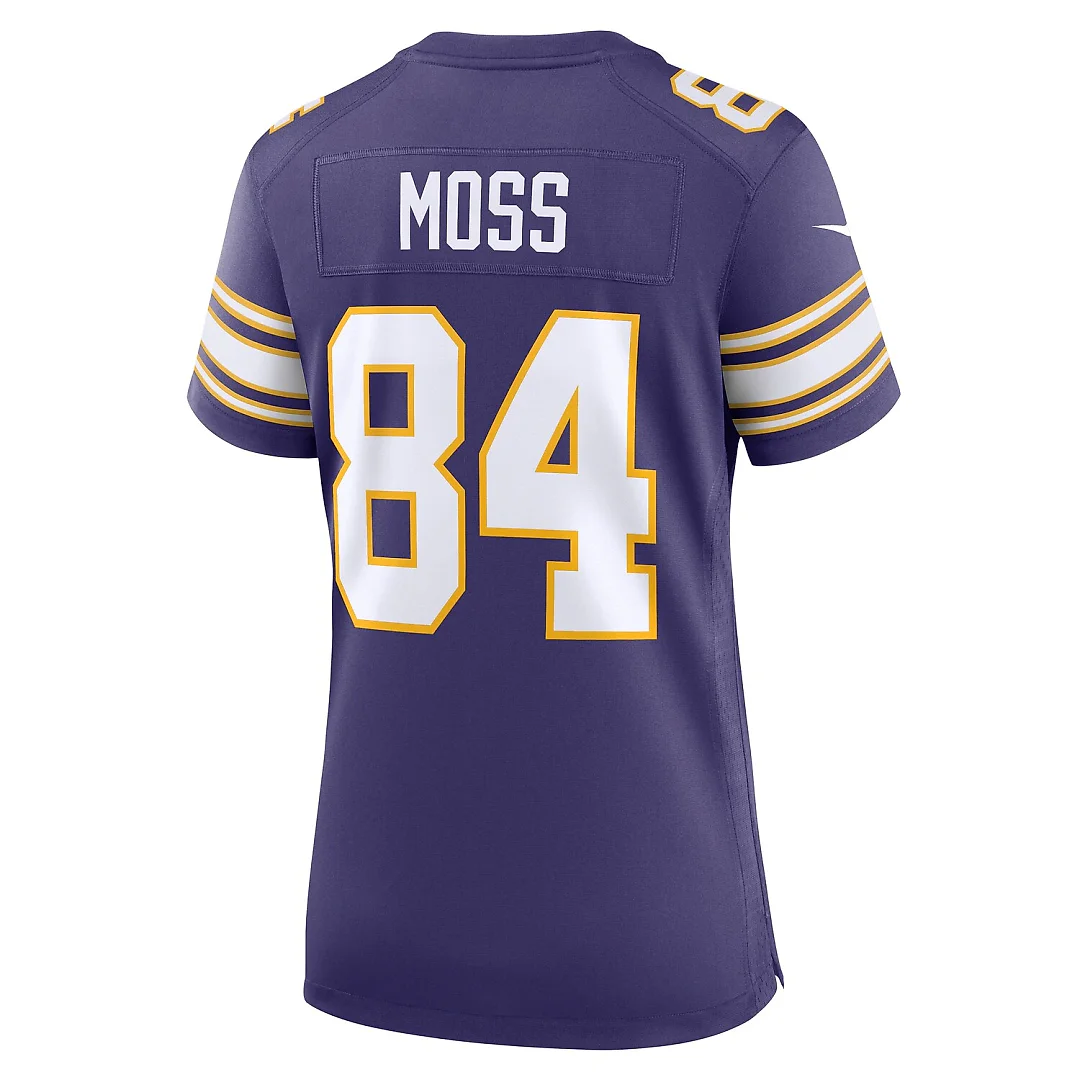 Zennovawear Randy Moss Minnesota Vikings Women's Classic Retired Player Game Jersey - Purple