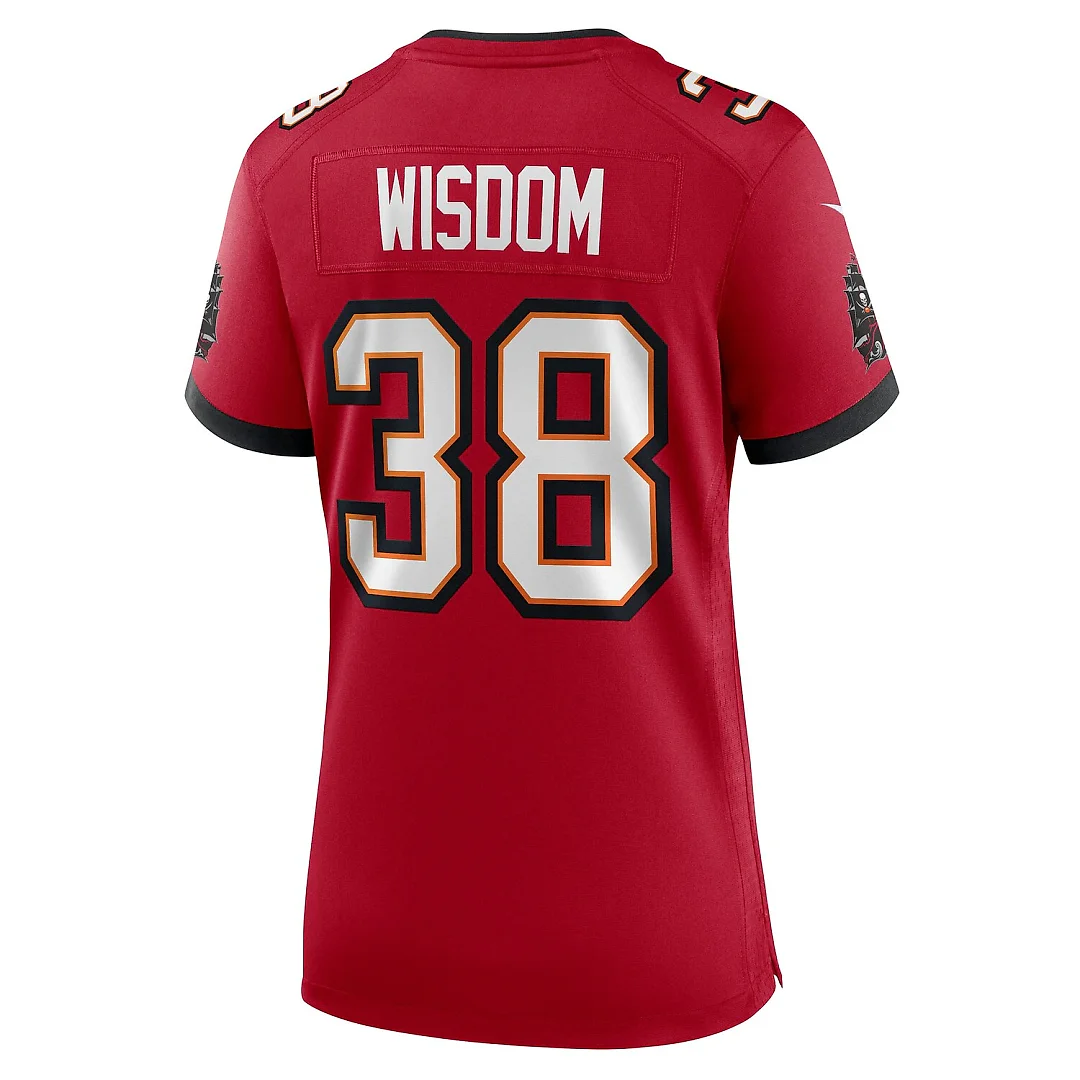 Zennovawear Rashad Wisdom Tampa Bay Buccaneers Women's Team Game Jersey - Red