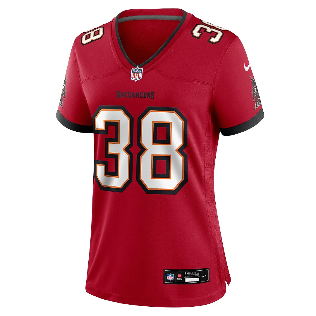 Zennovawear Rashad Wisdom Tampa Bay Buccaneers Women's Team Game Jersey - Red
