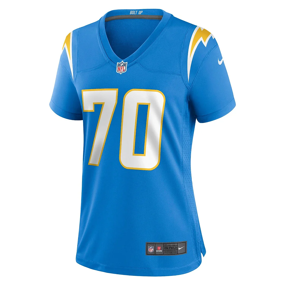 Zennovawear Rashawn Slater Los Angeles Chargers Women's Game Jersey - Powder Blue
