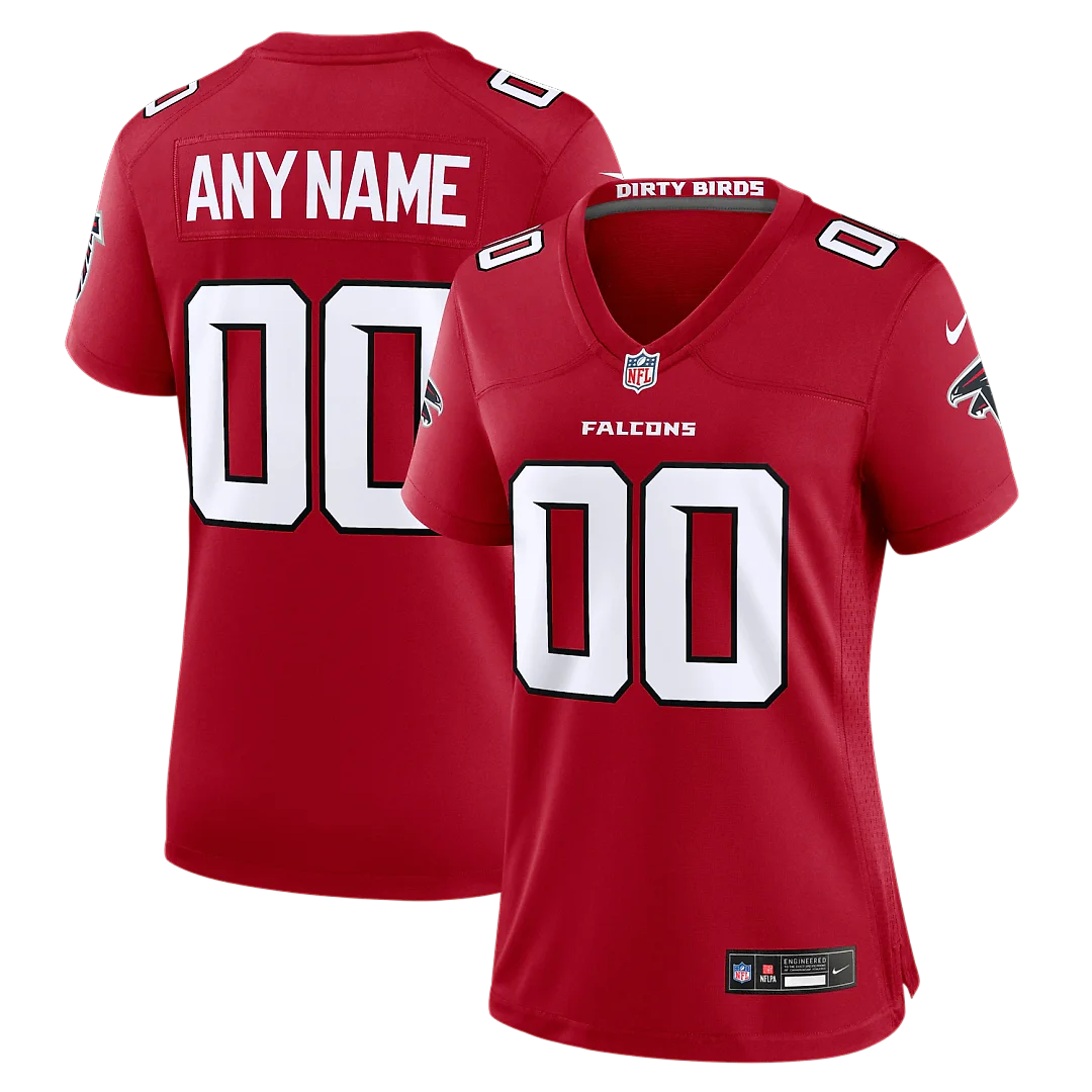 Zennovawear Atlanta Falcons Women's Custom Game Jersey - Red