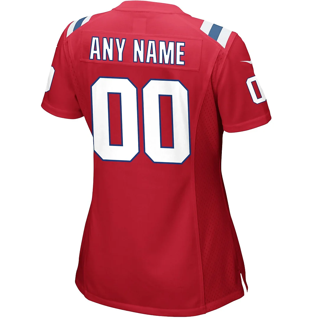 Zennovawear New England Patriots Women's Alternate Custom Jersey - Red