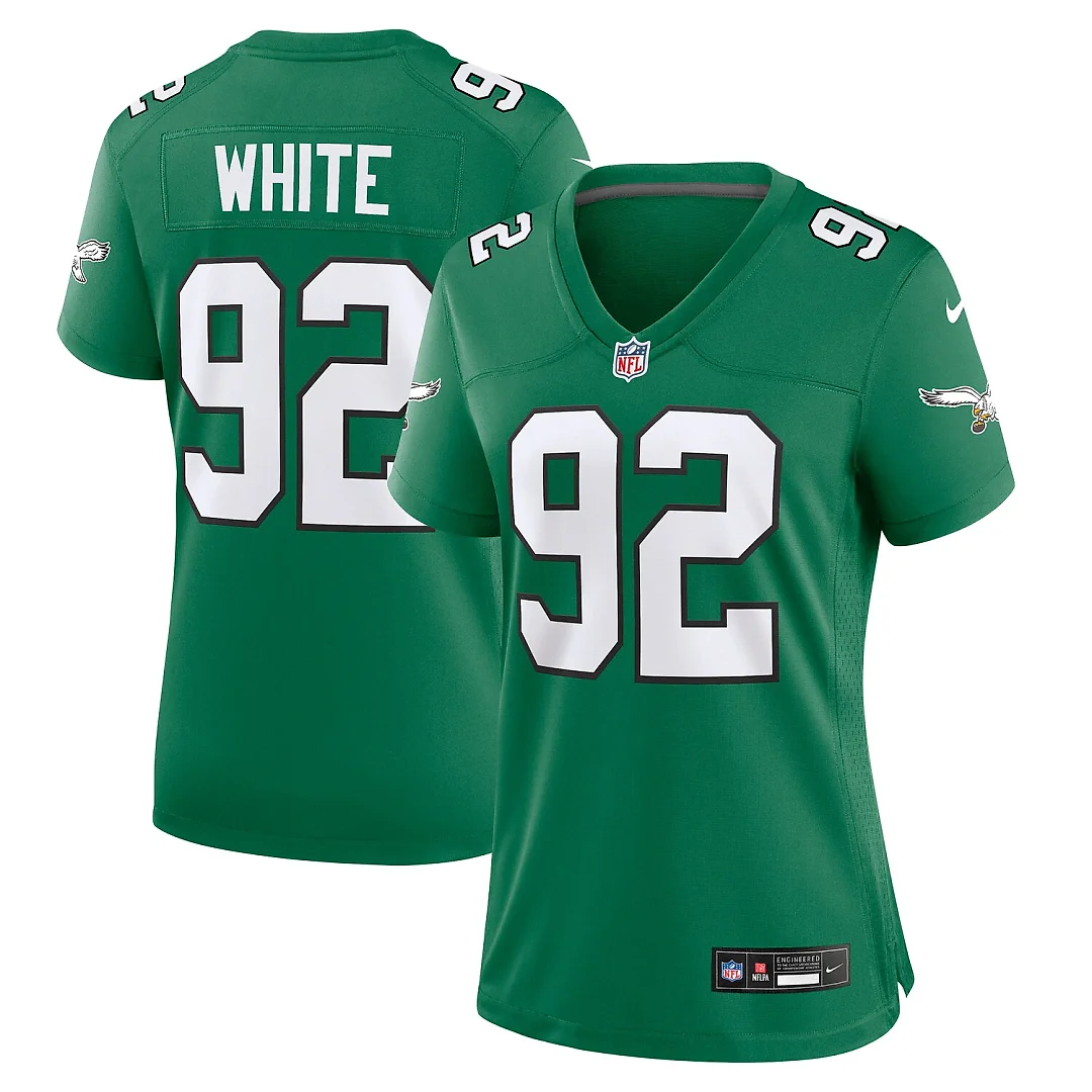 Zennovawear Reggie White Philadelphia Eagles Women's Alternate Game Jersey - Kelly Green