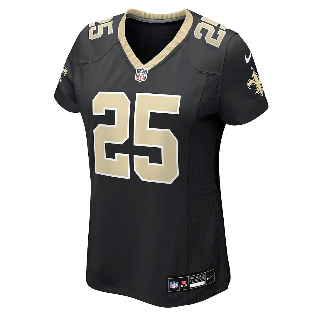 Zennovawear Rejzohn Wright New Orleans Saints Women's Team Game Jersey - Black