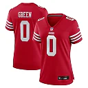 Zennovawear Renardo Green San Francisco 49ers Women's Team Game Jersey - Scarlet