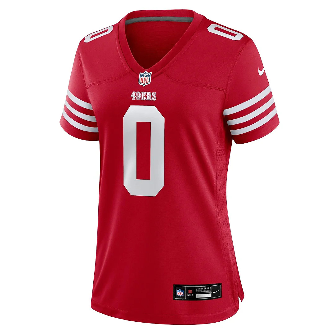 Zennovawear Renardo Green San Francisco 49ers Women's Team Game Jersey - Scarlet