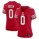 Zennovawear Renardo Green San Francisco 49ers Women's Team Game Jersey - Scarlet