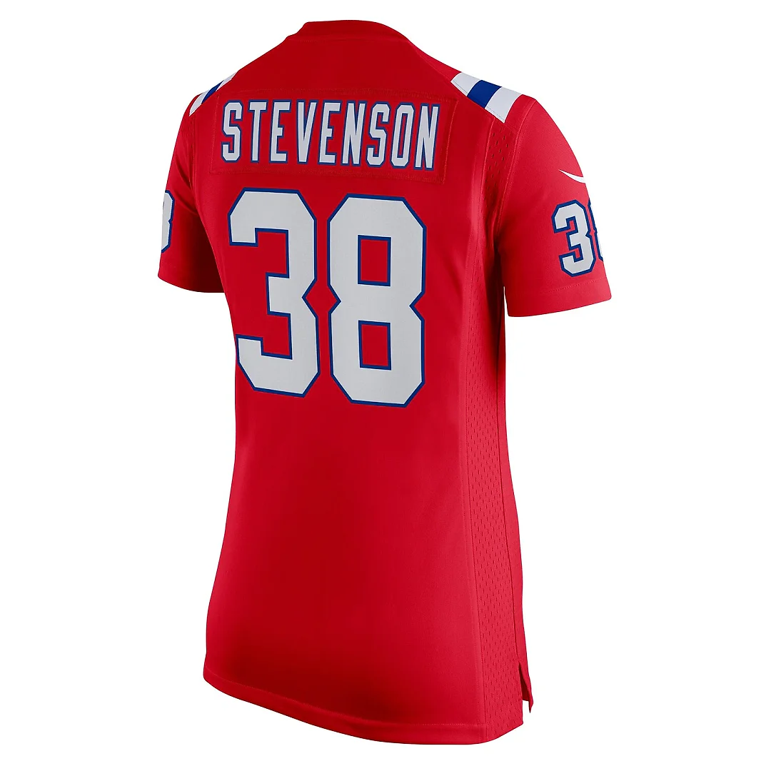 Zennovawear Rhamondre Stevenson New England Patriots Women's Team Game Jersey - Red