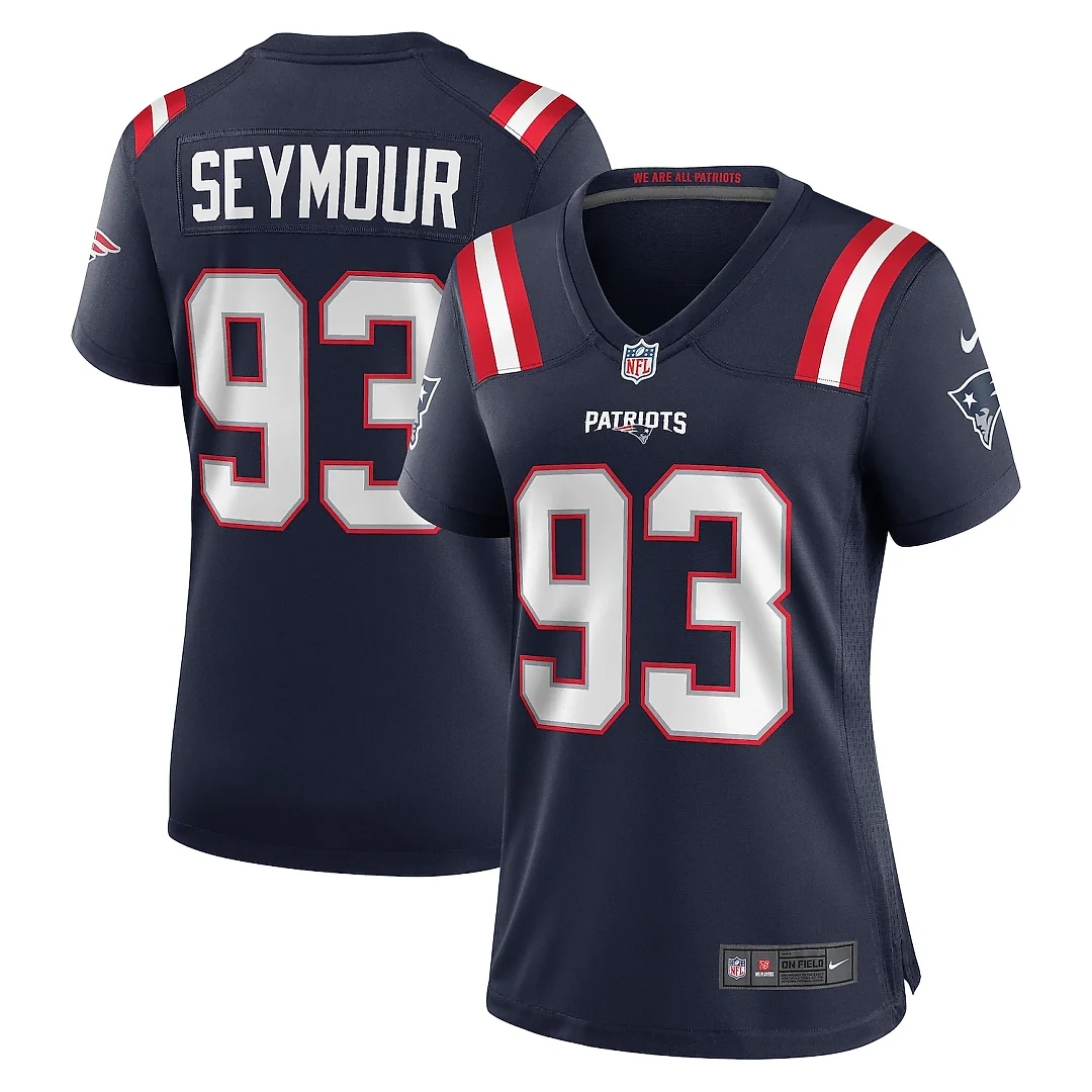 Zennovawear Richard Seymour New England Patriots Women's Retired Player Game Jersey - Navy