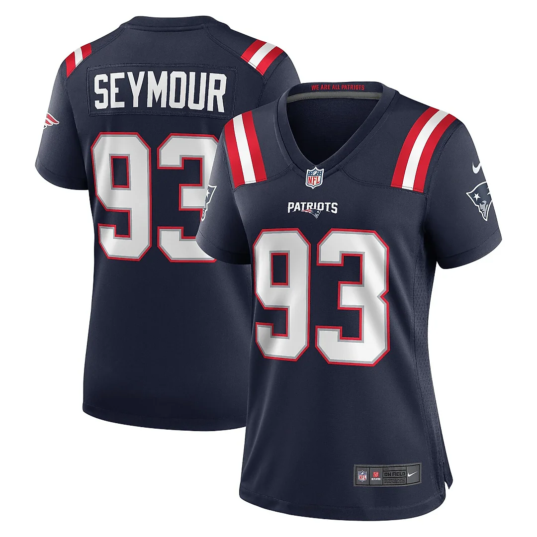 Zennovawear Richard Seymour New England Patriots Women's Retired Player Game Jersey - Navy