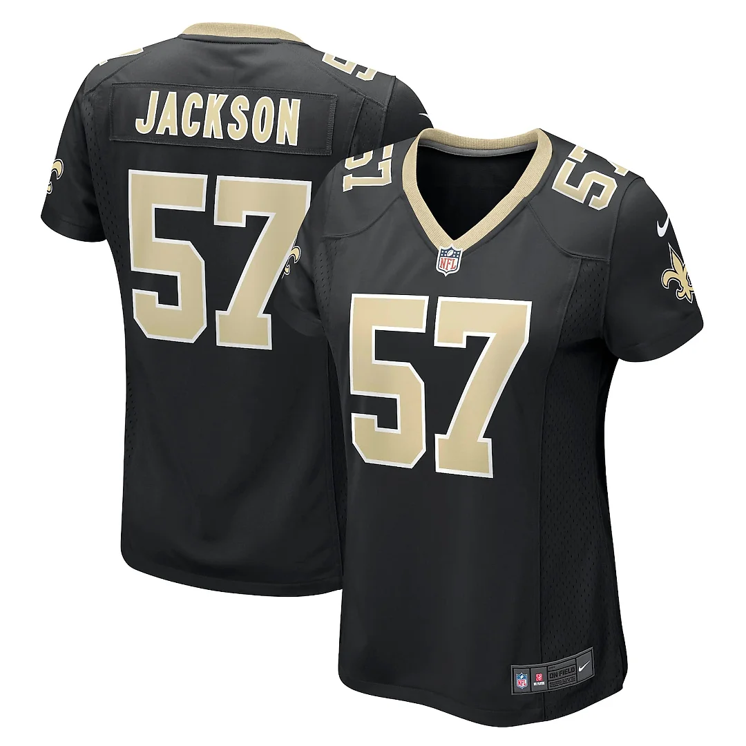 Zennovawear Rickey Jackson New Orleans Saints Women's Retired Player Jersey - Black