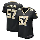 Zennovawear Rickey Jackson New Orleans Saints Women's Retired Player Jersey - Black