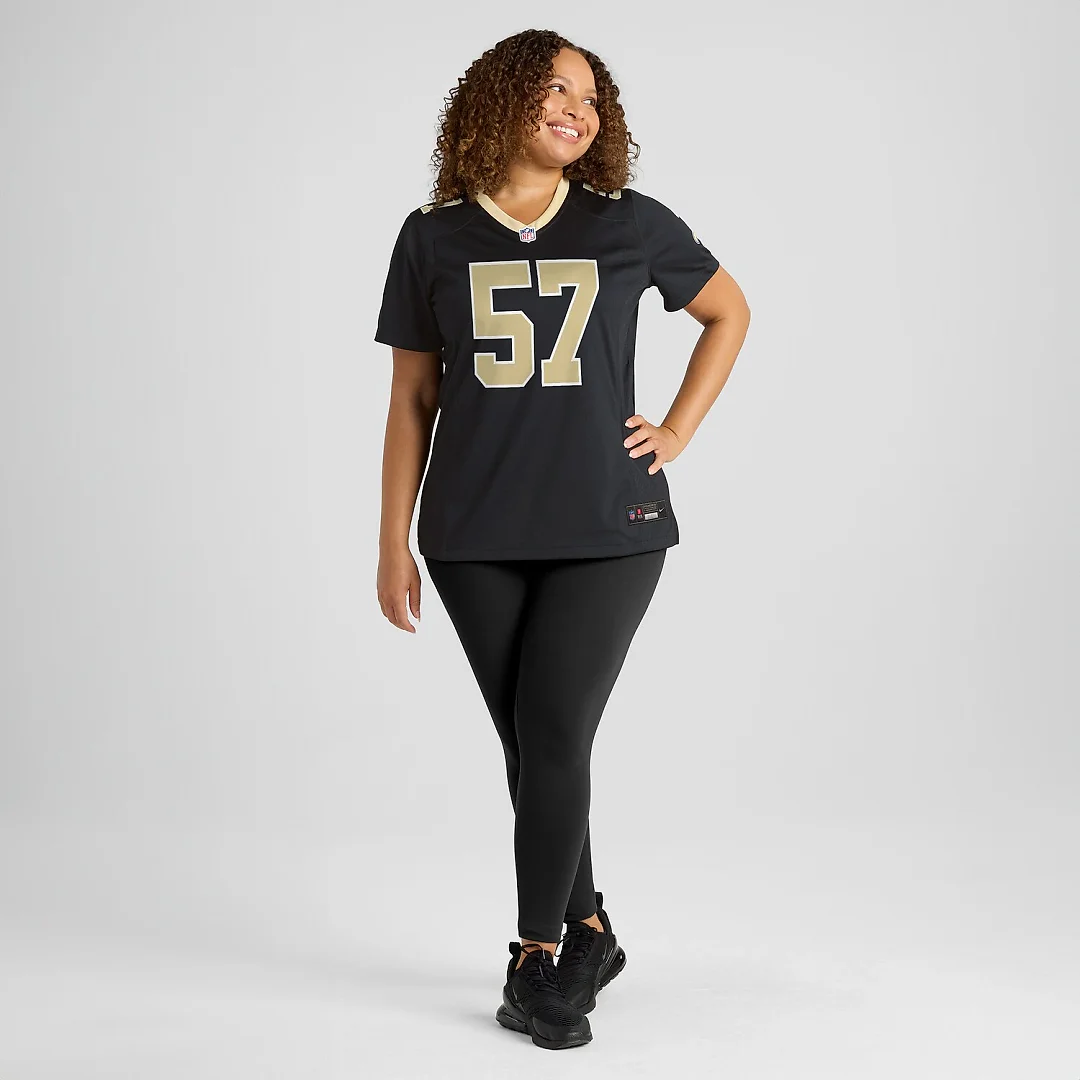 Zennovawear Rickey Jackson New Orleans Saints Women's Retired Player Jersey - Black