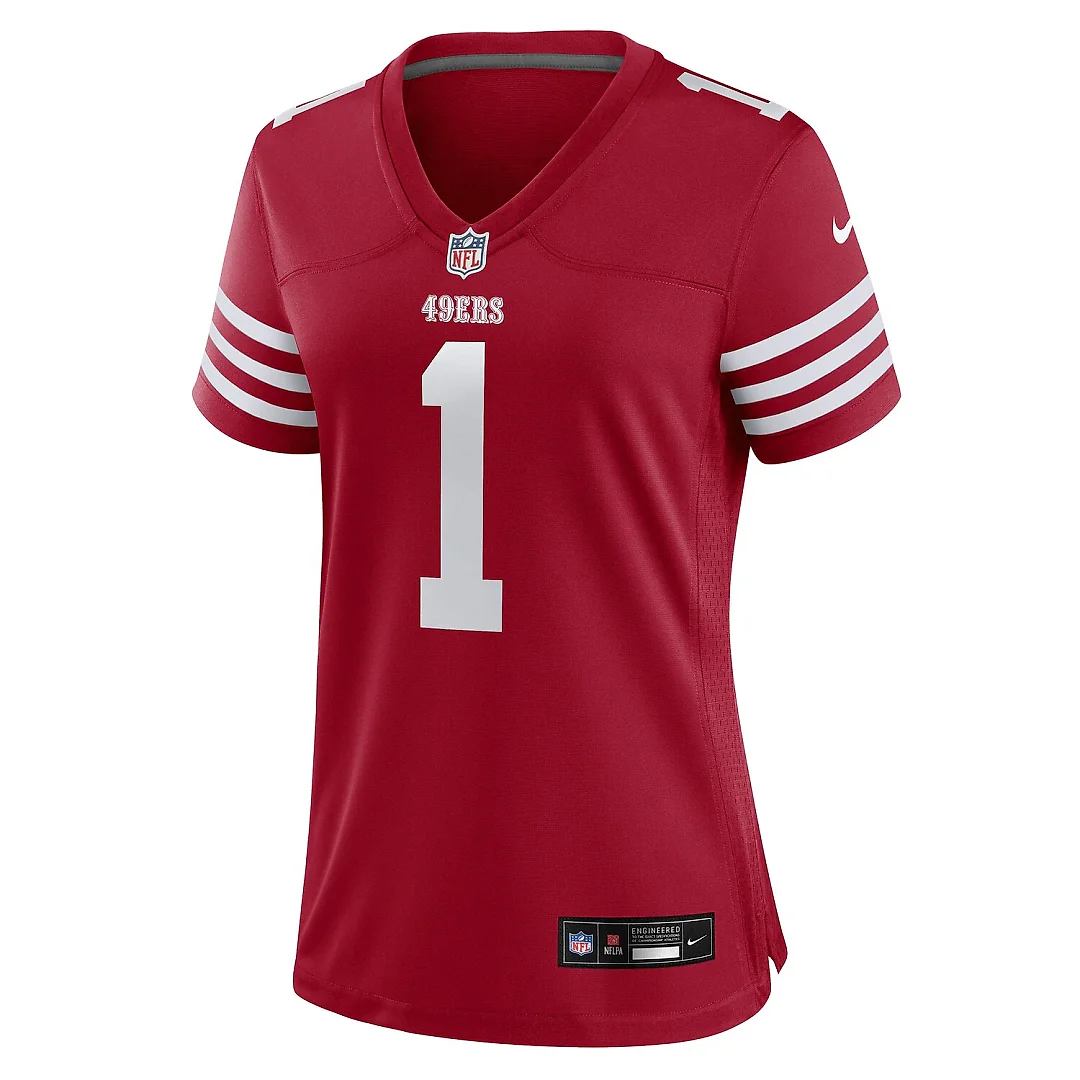 Zennovawear Ricky Pearsall San Francisco 49ers Women's Team Game Jersey - Scarlet