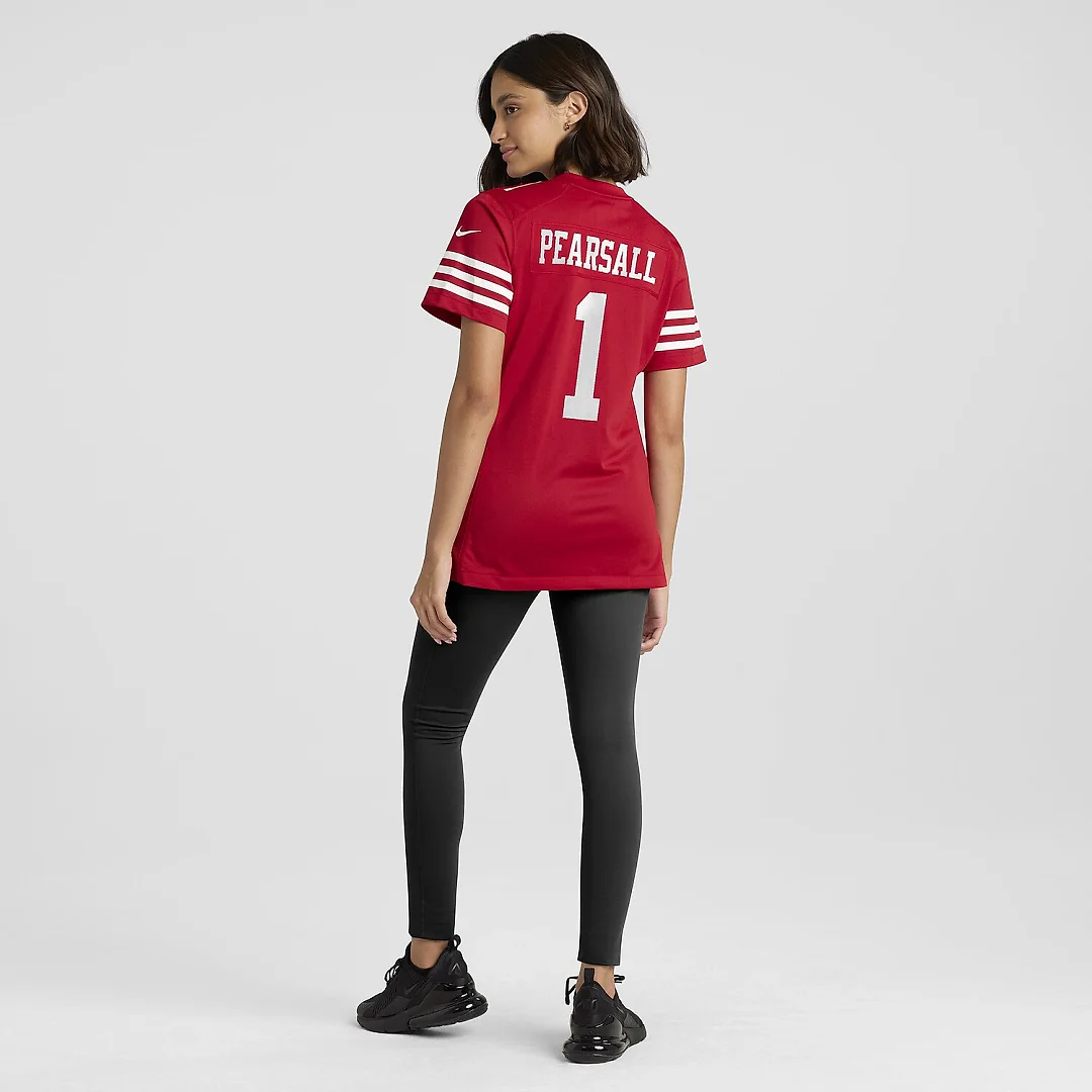 Zennovawear Ricky Pearsall San Francisco 49ers Women's Team Game Jersey - Scarlet
