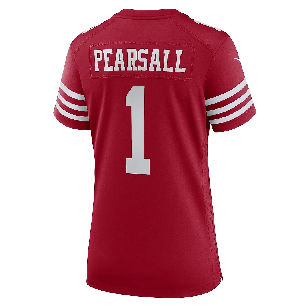 Zennovawear Ricky Pearsall San Francisco 49ers Women's Team Game Jersey - Scarlet