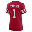 Zennovawear Ricky Pearsall San Francisco 49ers Women's Team Game Jersey - Scarlet