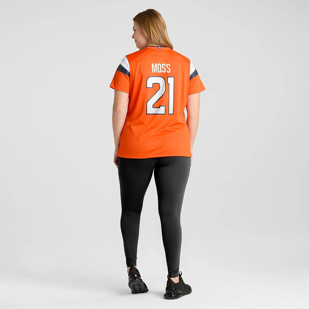 Zennovawear Riley Moss Denver Broncos Women's Team Game Jersey - Orange