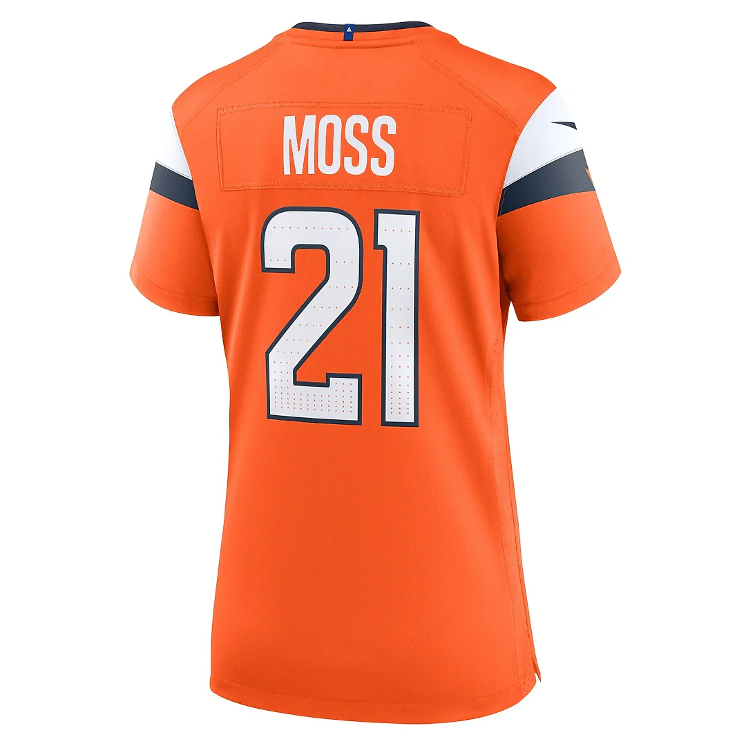 Zennovawear Riley Moss Denver Broncos Women's Team Game Jersey - Orange