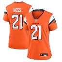 Zennovawear Riley Moss Denver Broncos Women's Team Game Jersey - Orange