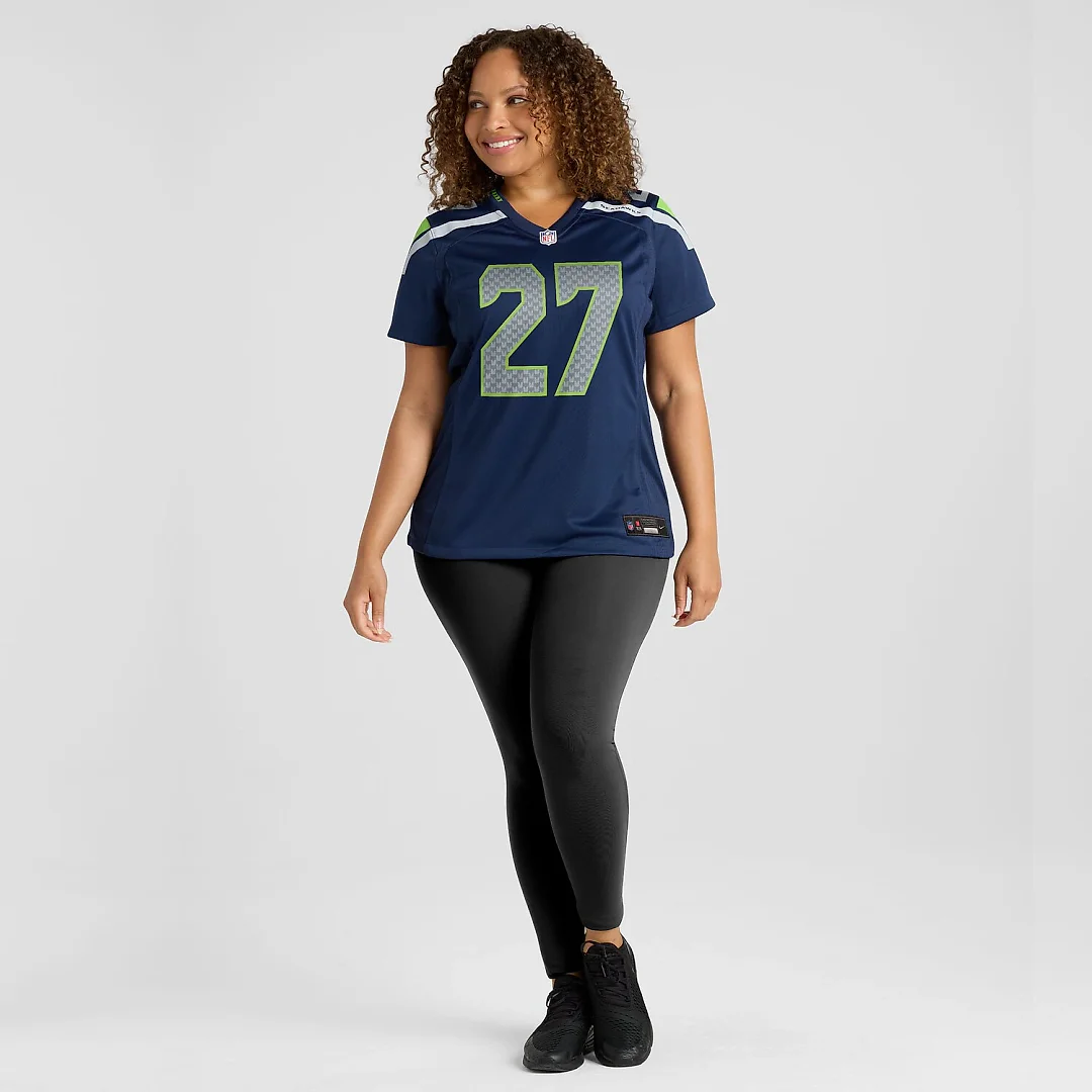 Zennovawear Riq Woolen Seattle Seahawks Women's Team Game Jersey - College Navy