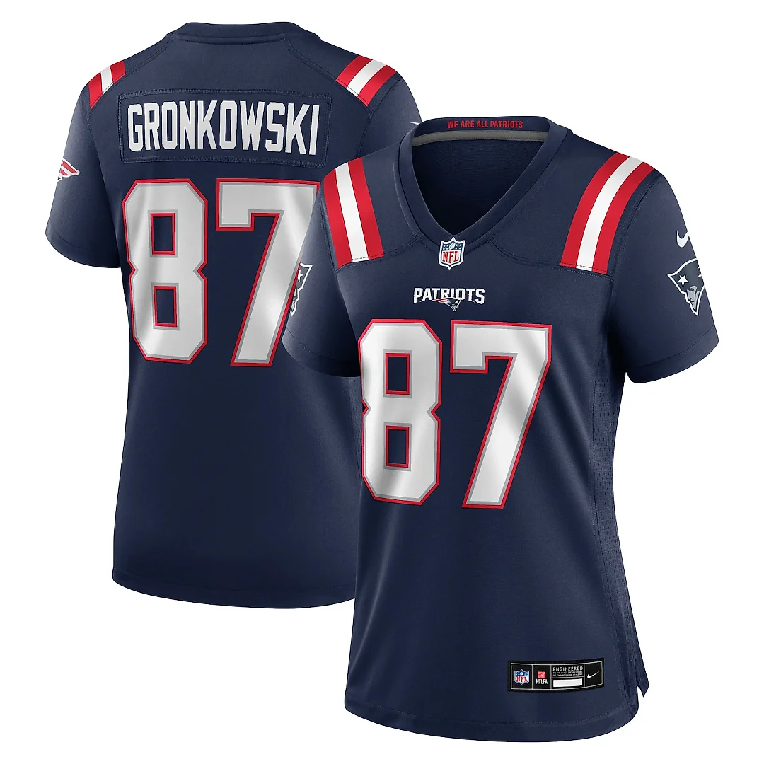 Zennovawear Rob Gronkowski New England Patriots Women's Team Retired Player Game Jersey - Navy