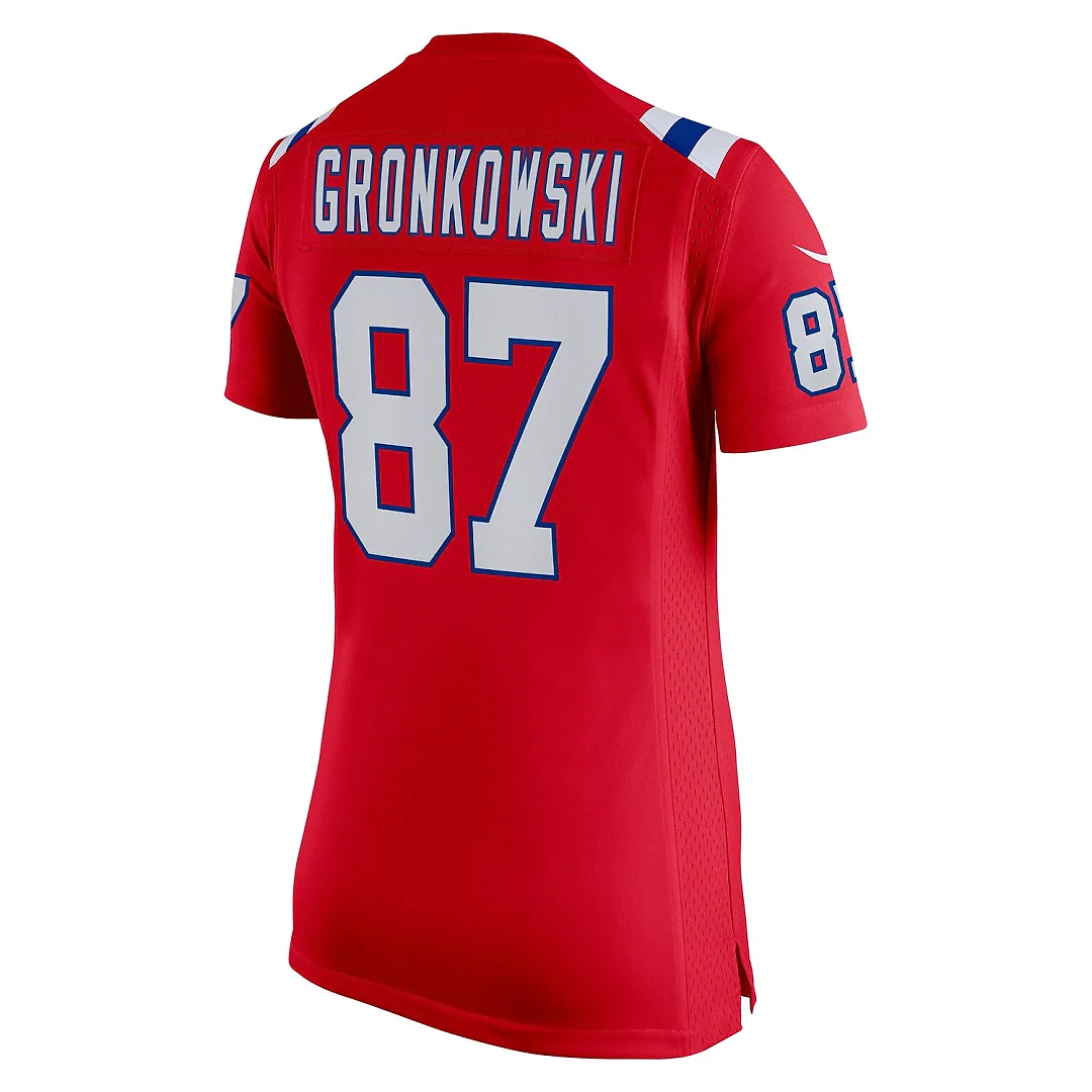 Zennovawear Rob Gronkowski New England Patriots Women's Alternate Retired Player Game Jersey - Red