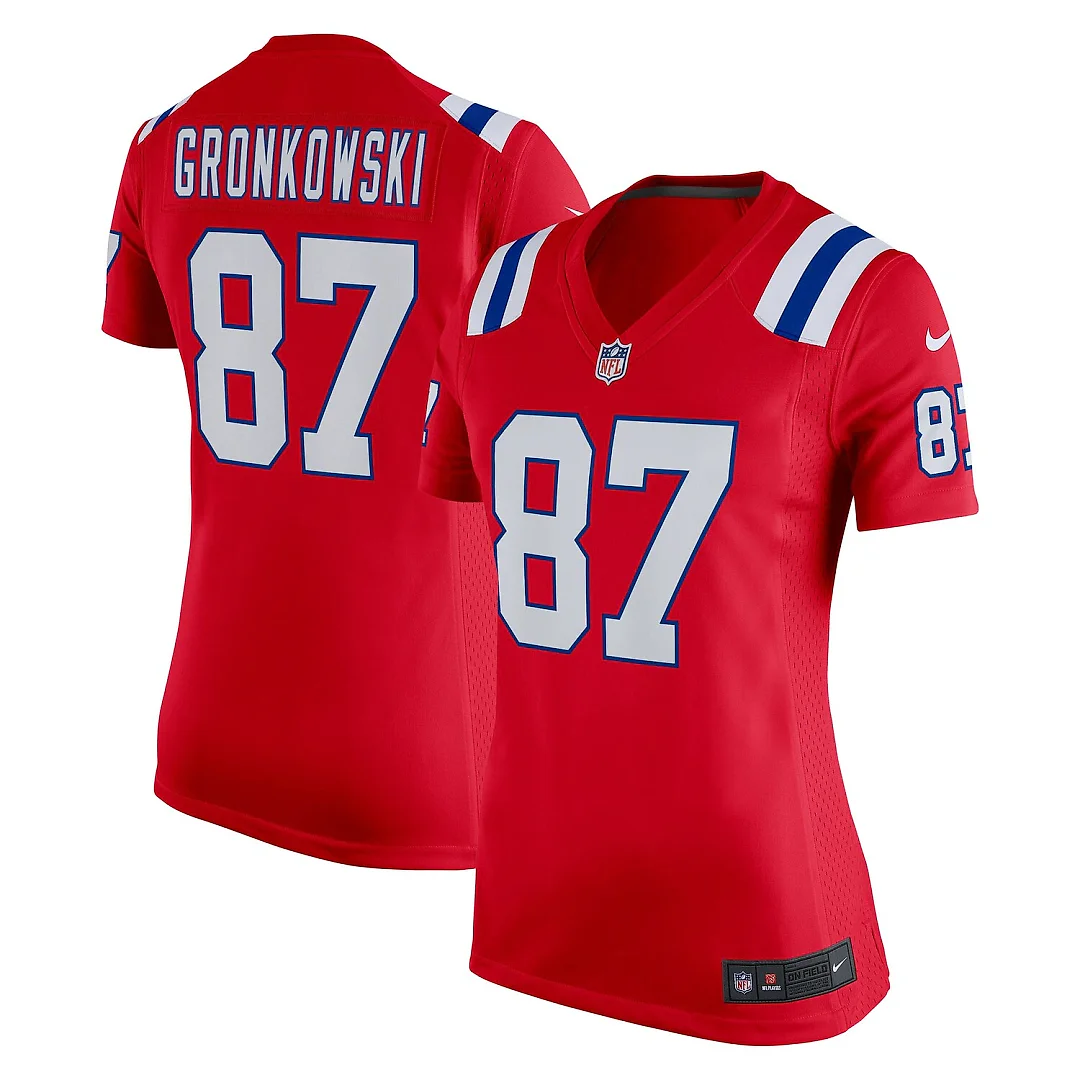 Zennovawear Rob Gronkowski New England Patriots Women's Alternate Retired Player Game Jersey - Red