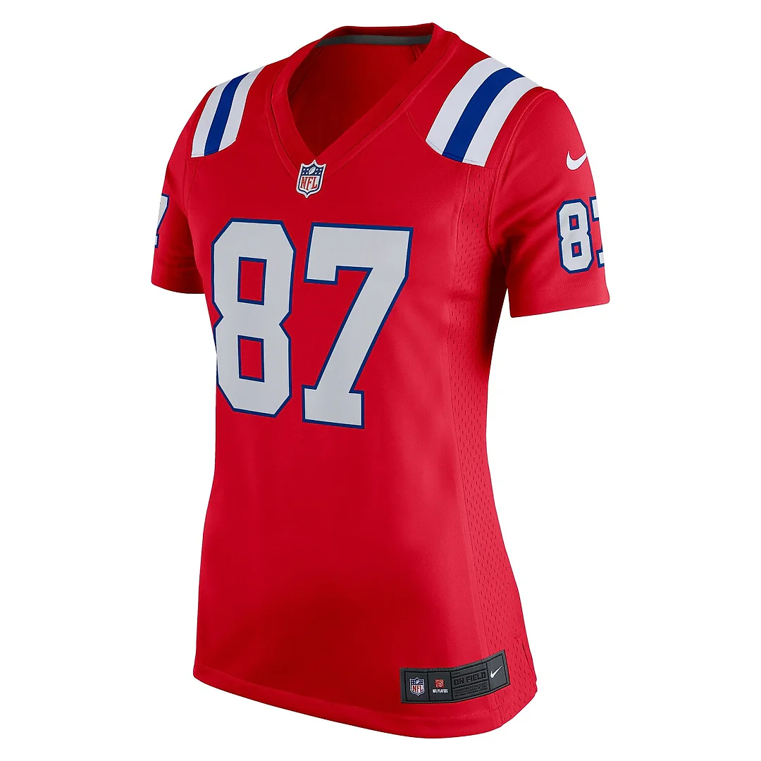 Zennovawear Rob Gronkowski New England Patriots Women's Alternate Retired Player Game Jersey - Red
