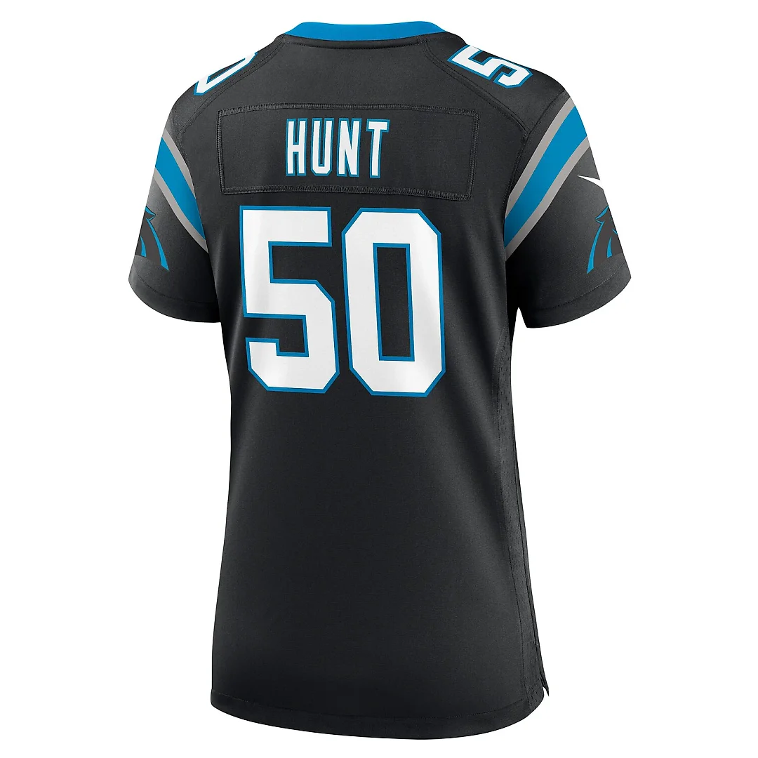 Zennovawear Robert Hunt Carolina Panthers Women's Game Jersey - Black