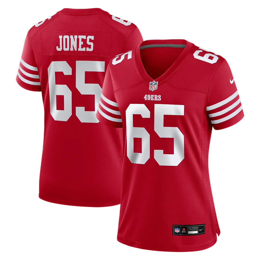 Zennovawear Robert Jones San Francisco 49ers Women's Team Game Jersey - Scarlet