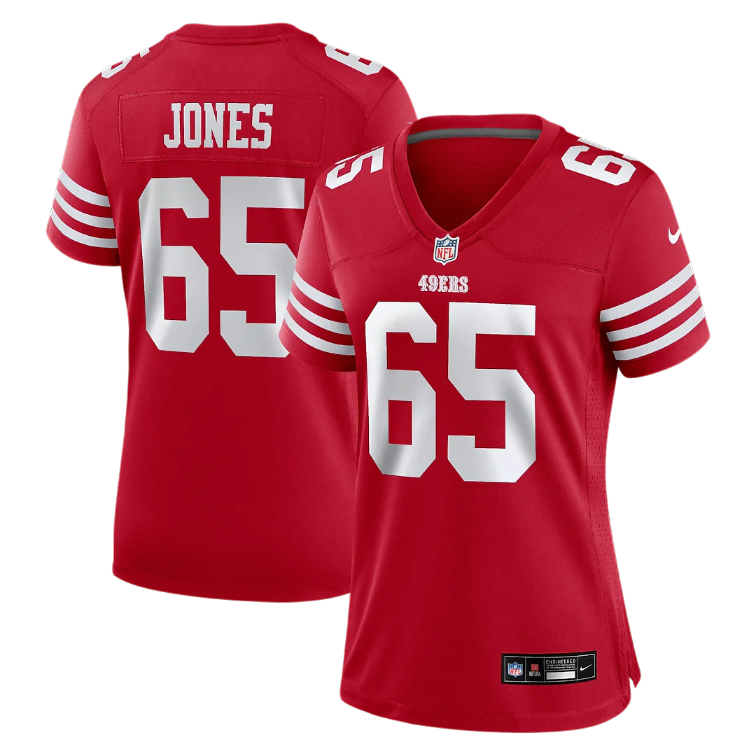 Zennovawear Robert Jones San Francisco 49ers Women's Team Game Jersey - Scarlet