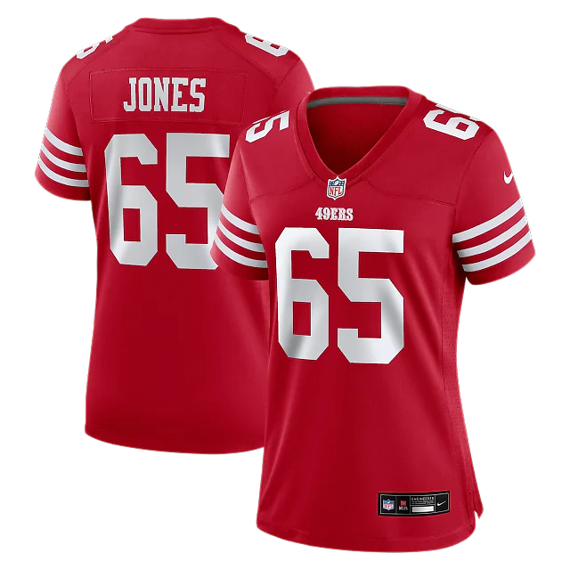 Zennovawear Robert Jones San Francisco 49ers Women's Team Game Jersey - Scarlet