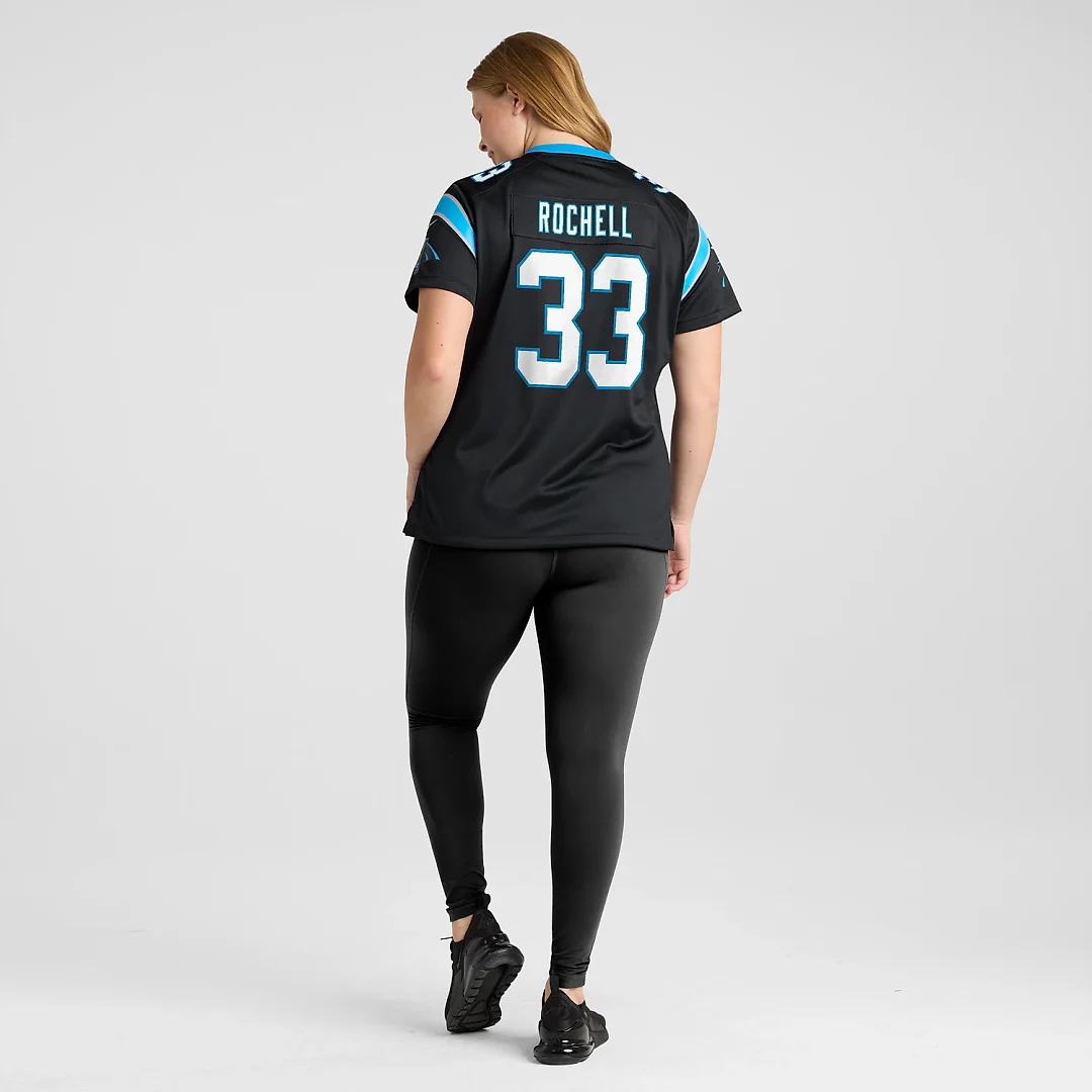 Zennovawear Robert Rochell Carolina Panthers Women's Team Game Jersey - Black