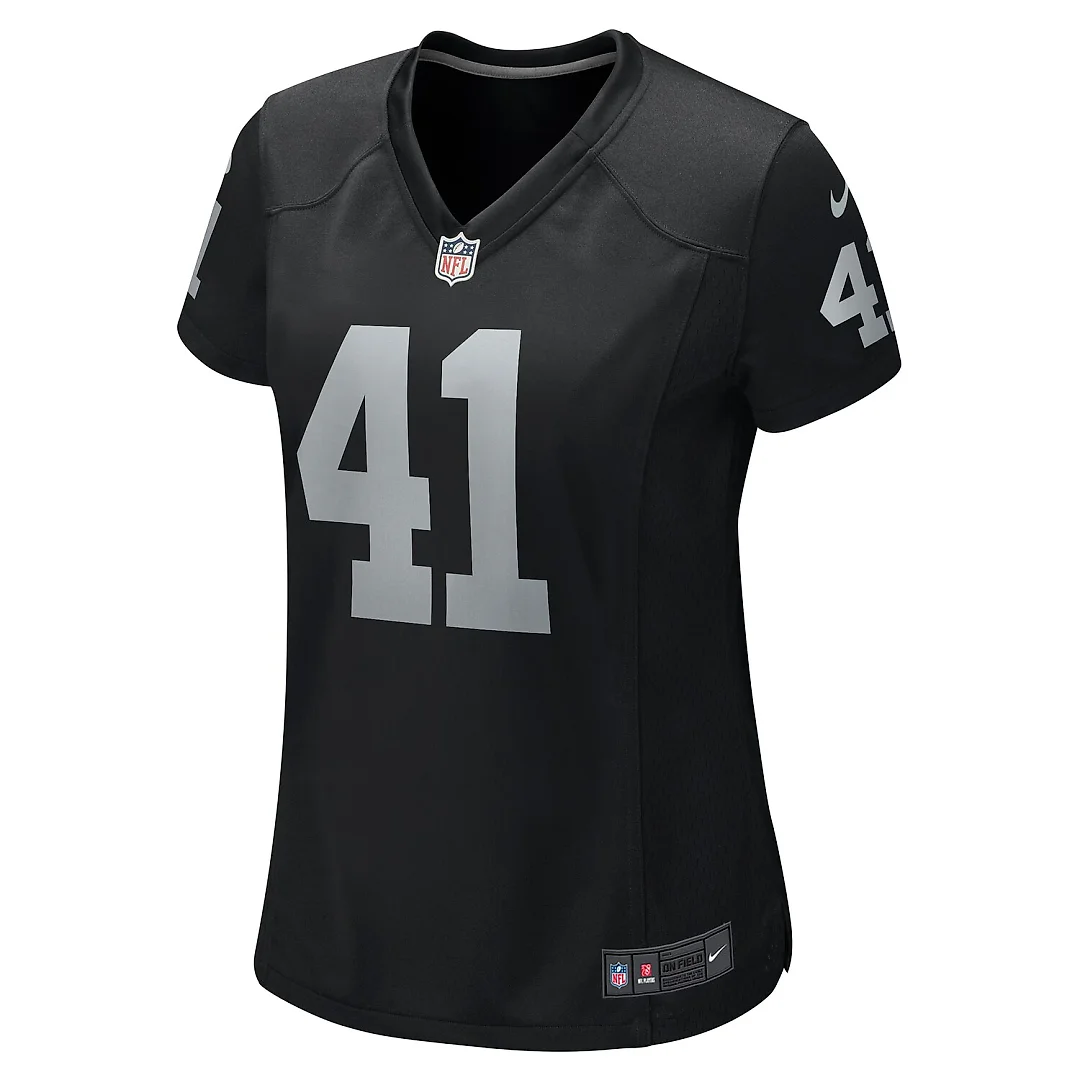 Zennovawear Robert Spillane Las Vegas Raiders Women's Game Player Jersey - Black