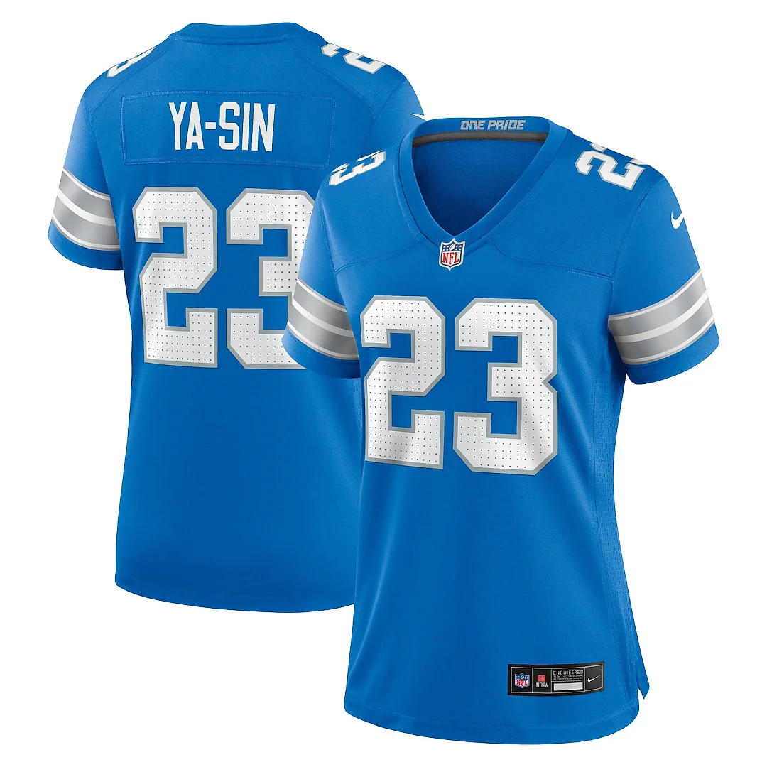 Zennovawear Rock Ya-Sin Detroit Lions Women's Team Game Jersey - Blue