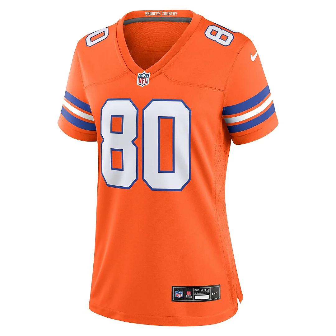 Zennovawear Rod Smith Denver Broncos Women's Mile High Collection 1977 Throwback Retired Player Game Jersey - Orange