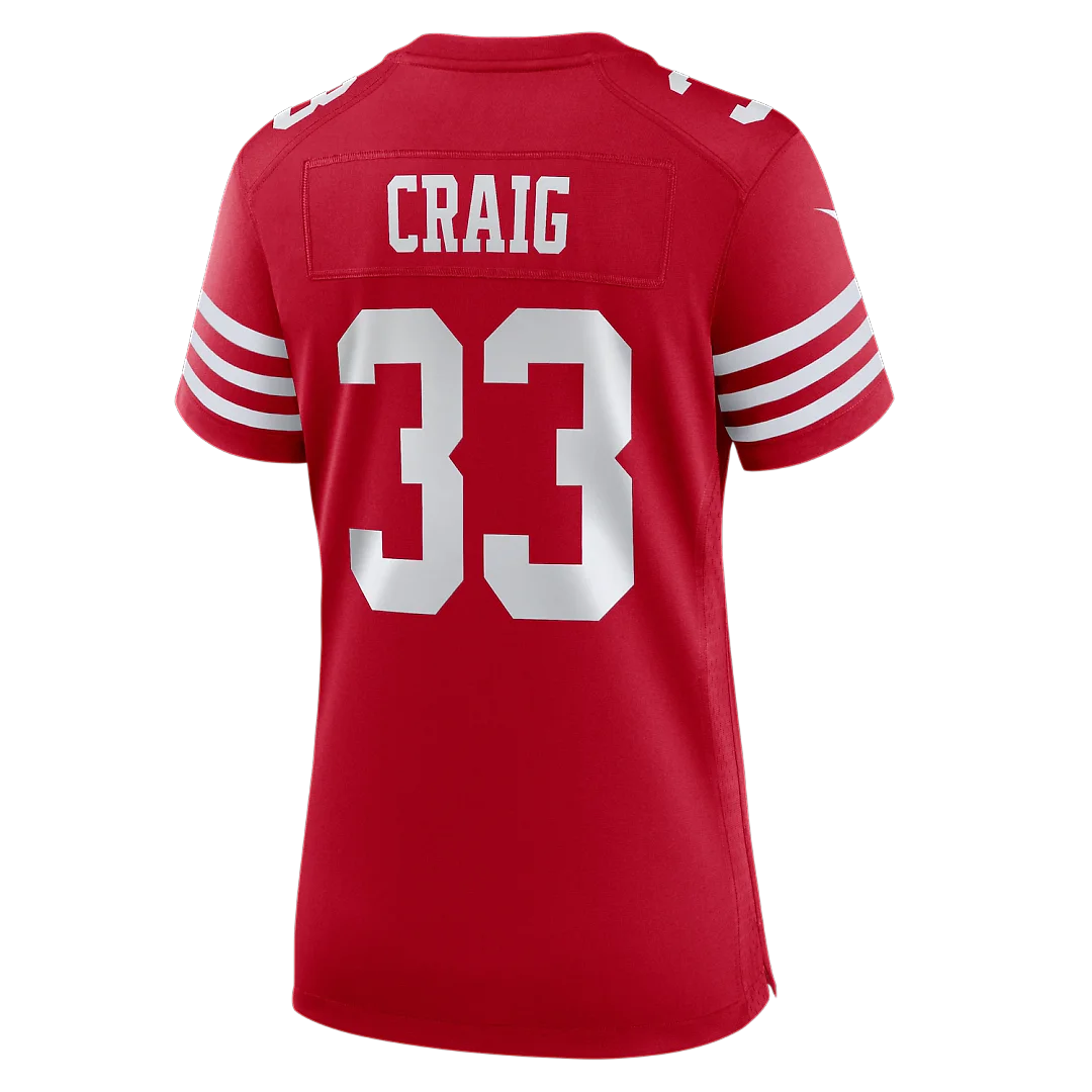 Zennovawear Roger Craig San Francisco 49ers Women's Team Retired Game Jersey - Scarlet