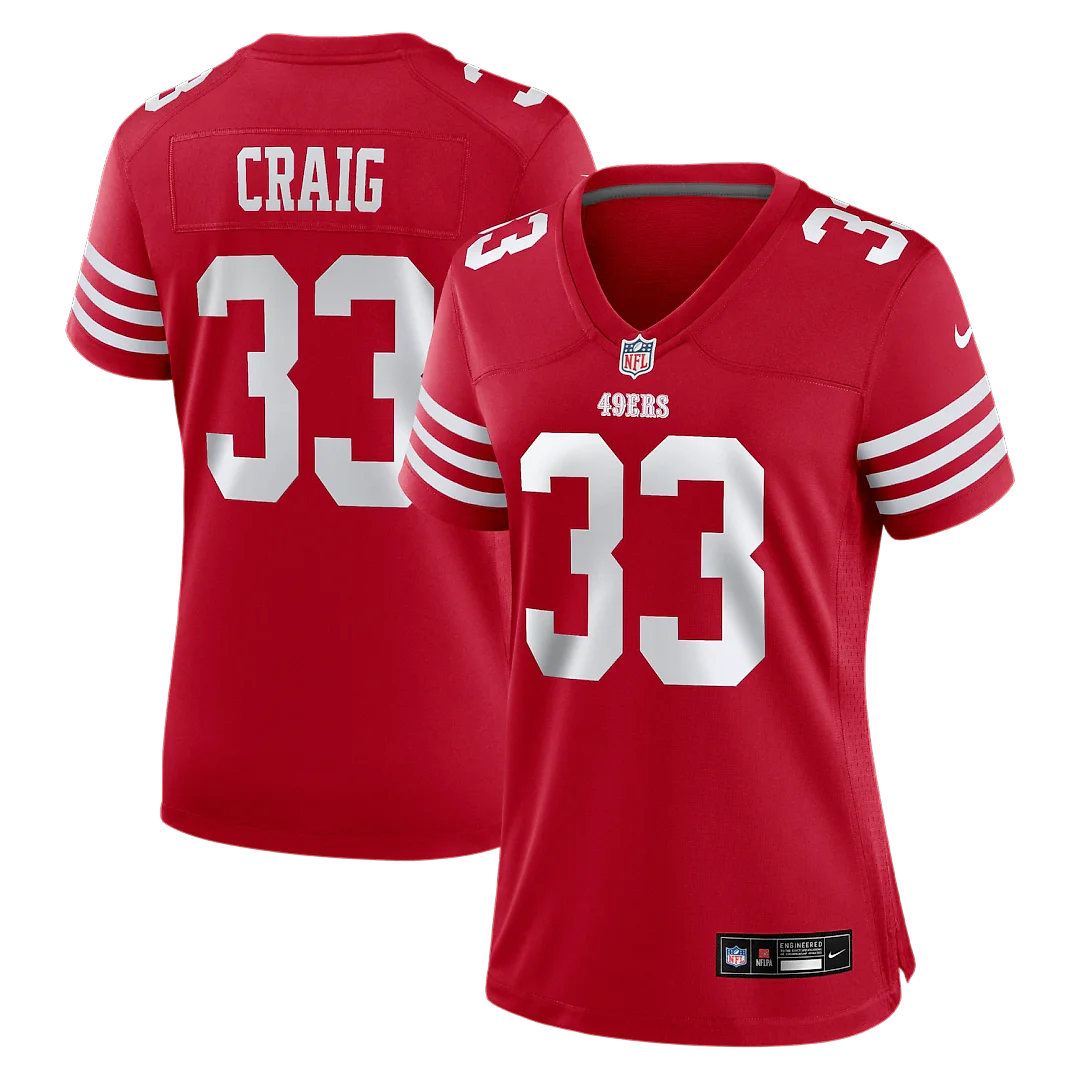 Zennovawear Roger Craig San Francisco 49ers Women's Team Retired Game Jersey - Scarlet