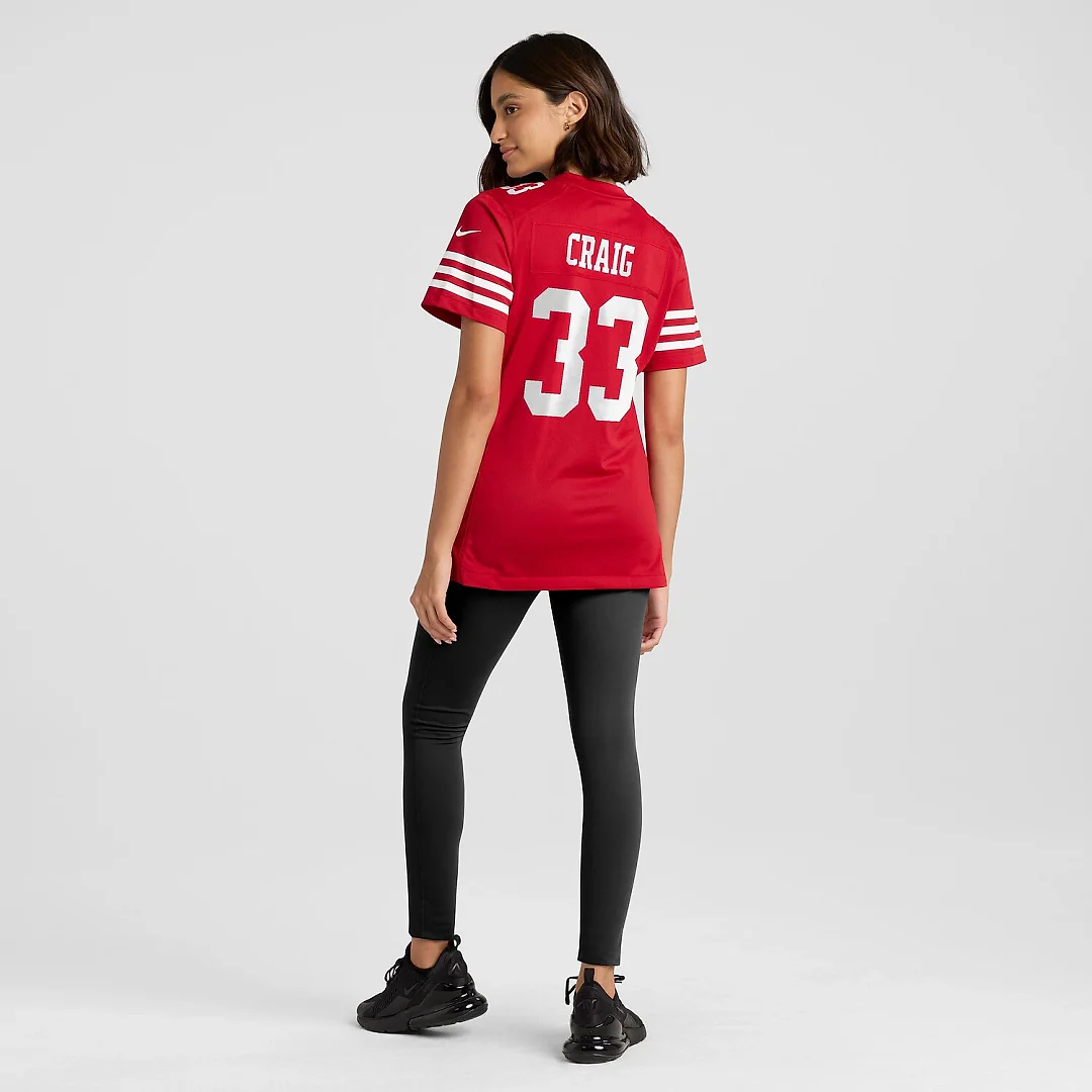 Zennovawear Roger Craig San Francisco 49ers Women's Team Retired Game Jersey - Scarlet